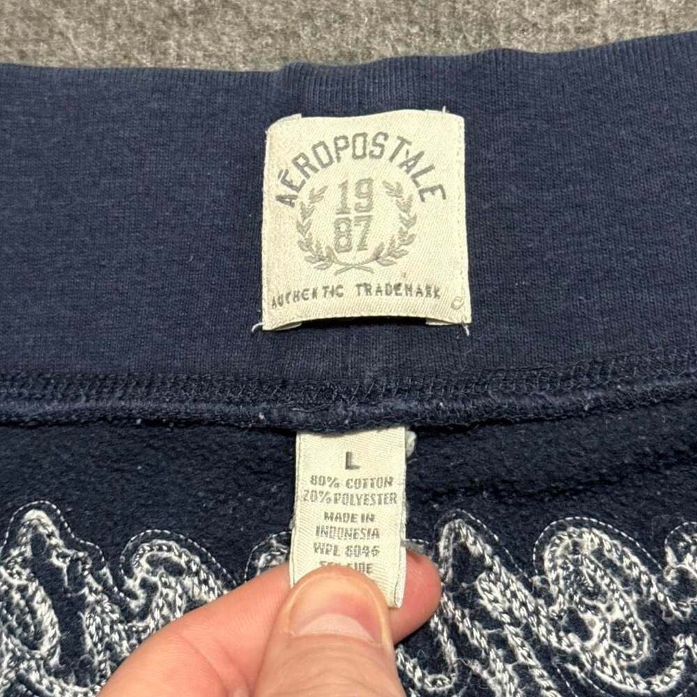 Aeropostale Vintage Y2K Navy Blue Flared Sweatpants Size Large - Picture 4 of 6